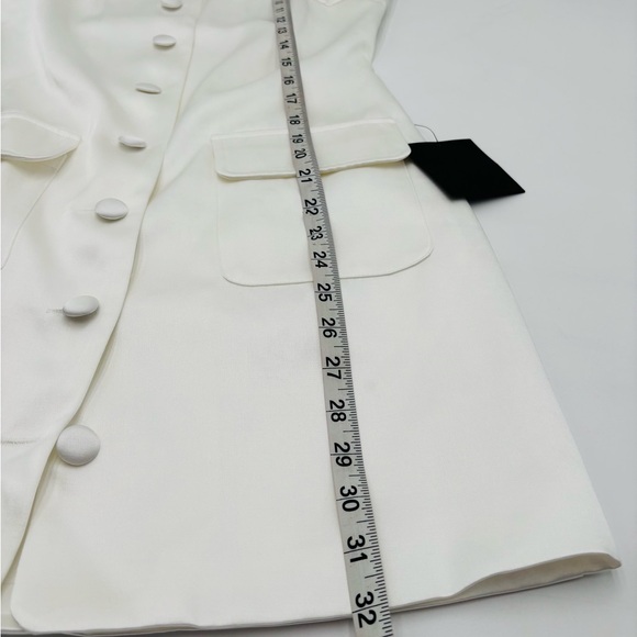 Lulus White Sleeveless Button Front Vest Dress Women’s Small Lined Chic - Picture 7 of 7